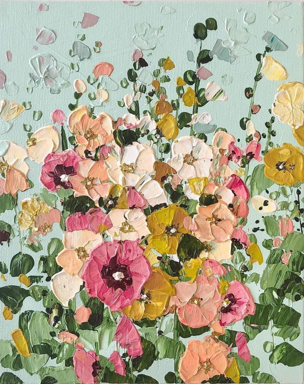 Enhance your wall decor with Nature's Palette: Hand-painted art on canvas.
