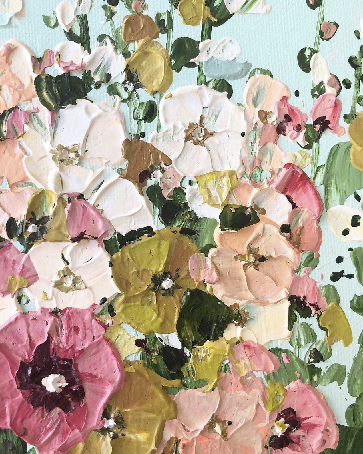 Enhance your wall decor with Nature's Palette: Hand-painted art on canvas.