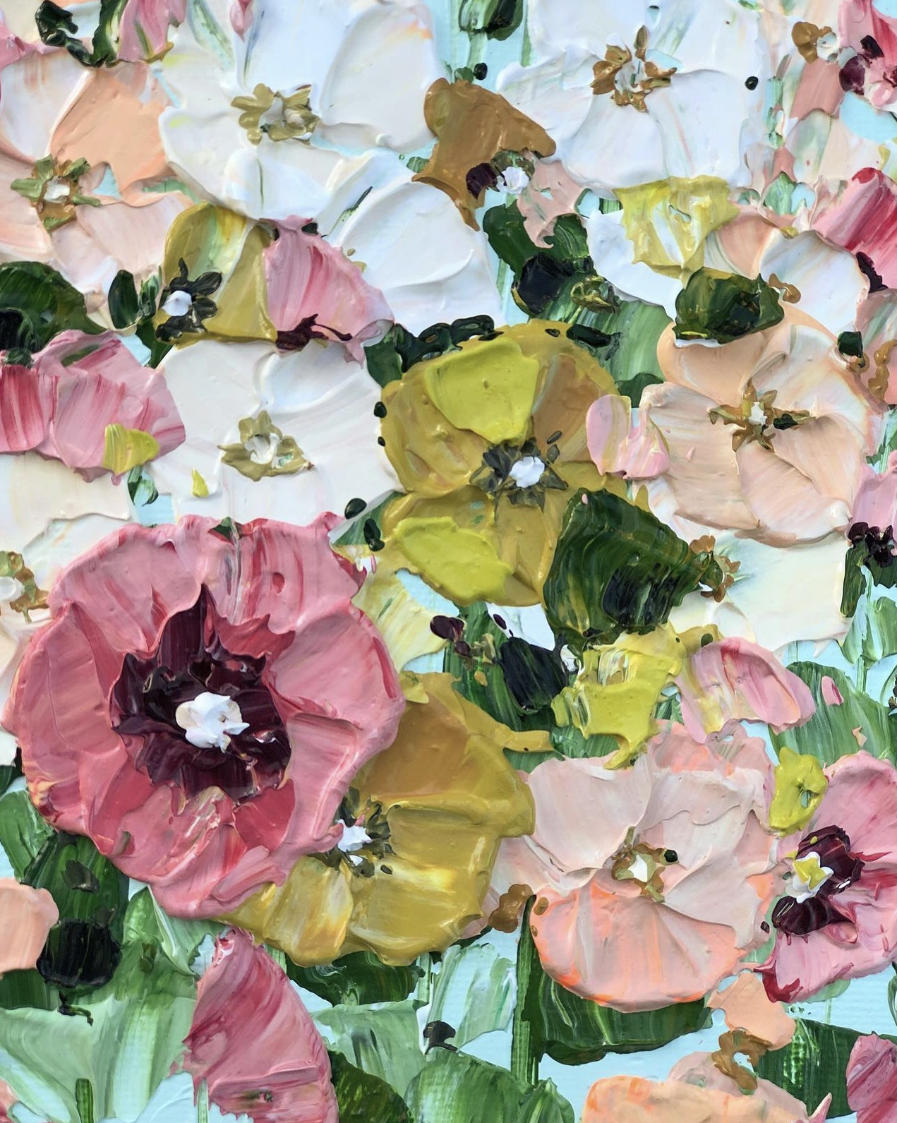 Enhance your wall decor with Nature's Palette: Hand-painted art on canvas.