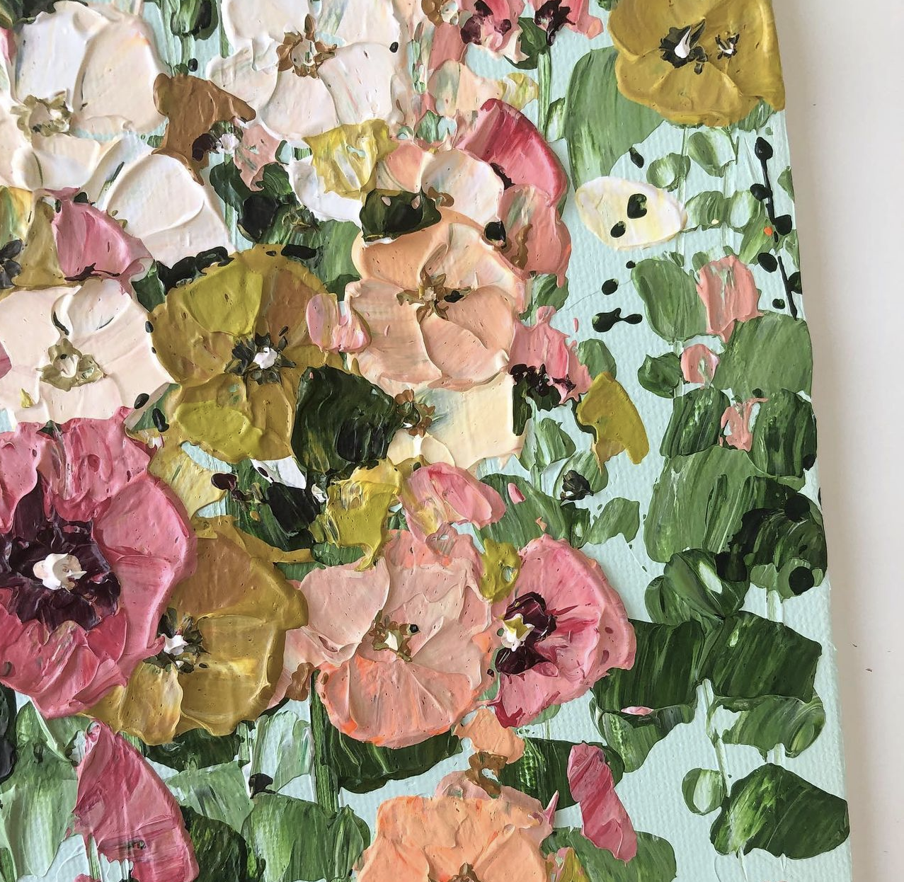 Enhance your wall decor with Nature's Palette: Hand-painted art on canvas.