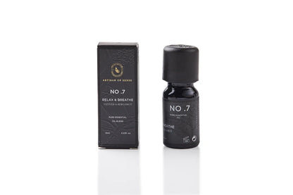 Aroma: Vetiver Lemon Tea Tree to Relax Breathe. Fragrant essential oil in protective packaging.