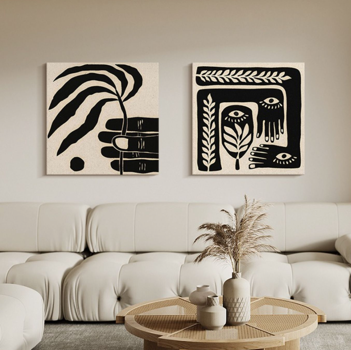 Black and white swirl abstract, Tribal I, unique canvas art, spiritual home decor.

Dynamic abstract black white, Tribal II, statement canvas print, luxury wall art.