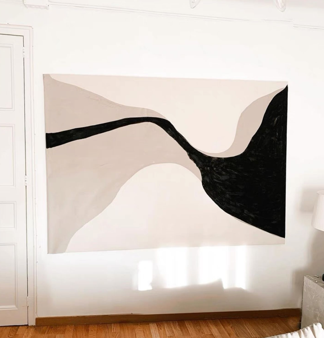 Industrial chic canvas art, Vestige V, black and white abstract design, urban decor.